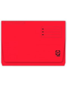 PAQ 25 SUBCARPETAS Fº BOLSA Y SOLAPA 320G ROJO